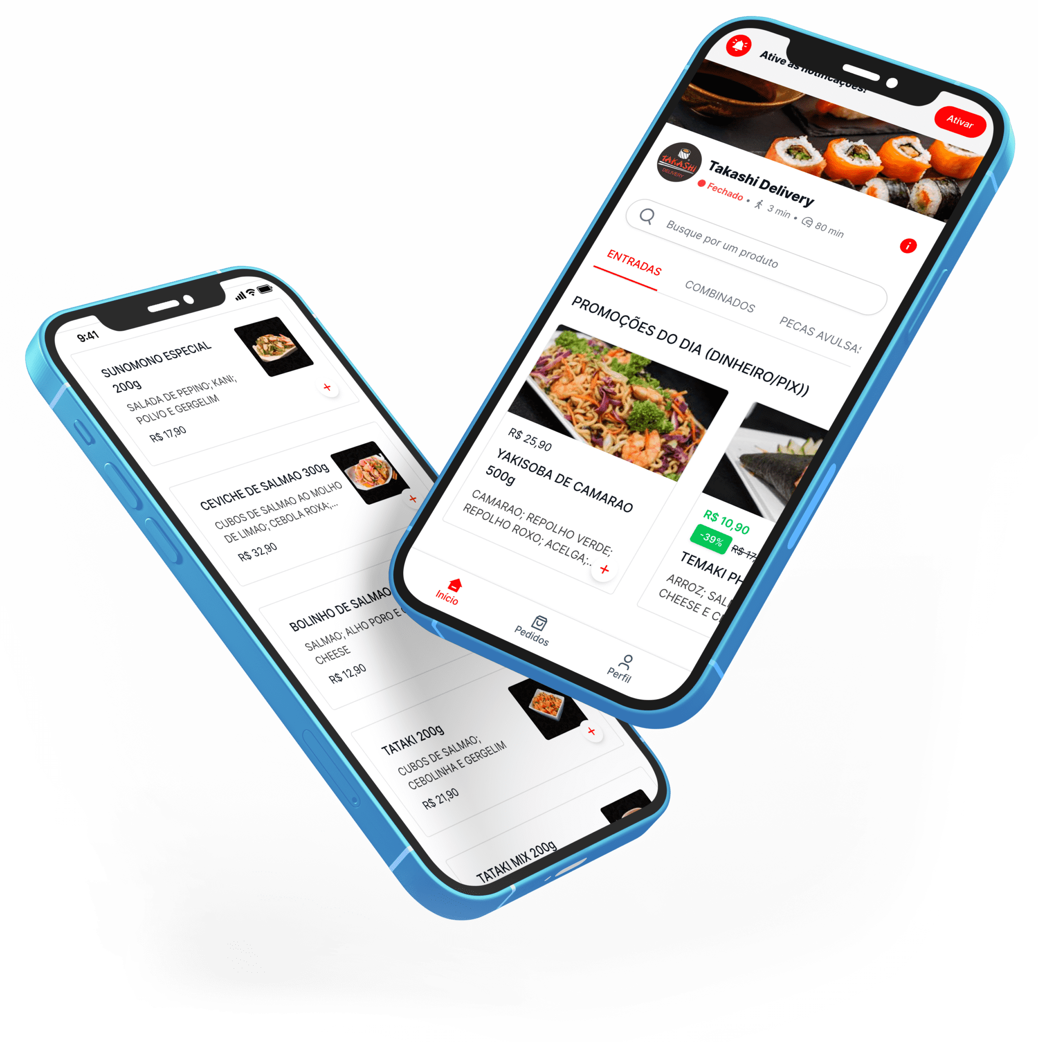 Aplicativo na tela do seu cliente